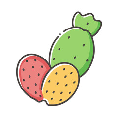 indian fig prickly pear icon, indian fig prickly pear vector illustration-simple illustration of indian fig prickly pear, perfect for indian fig prickly pear logos and icons