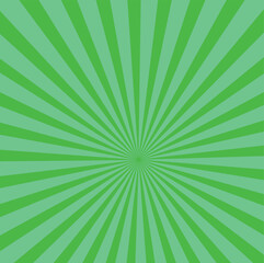 Abstract sun ray green star burst background.