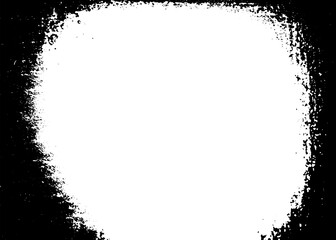 Fototapeta premium Grunge border texture background. Abstract frame overlay. PNG graphic illustration with transparent background.