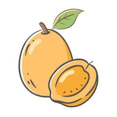marula fruit icon, marula fruit vector illustration-simple illustration of marula fruit, perfect for marula fruit logos and icons