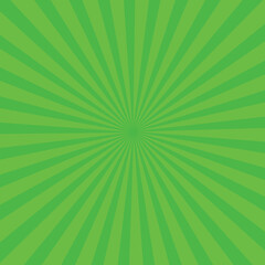 Abstract sun ray green star burst background.