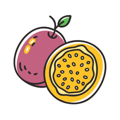 passion fruit icon, passion fruit vector illustration-simple illustration of passion fruit, perfect for passion fruit logos and icons