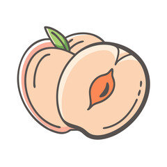 peach icon, peach vector illustration-simple illustration of peach, perfect for peach logos and icons