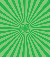 Abstract sun ray green star burst background.