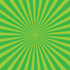 Abstract sun ray green star burst background.