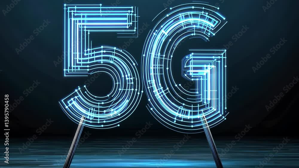 Poster communication wireless technology and future wifi concept, 5g technology innovation exploring digita