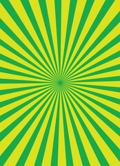 Abstract sun ray green star burst background.
