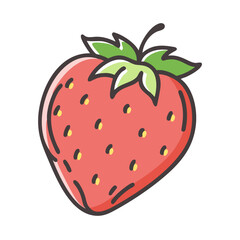 strawberry icon, strawberry vector illustration-simple illustration of strawberry, perfect for strawberry logos and icons