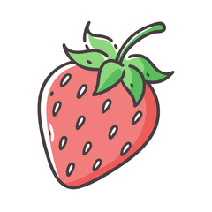 strawberry icon, strawberry vector illustration-simple illustration of strawberry, perfect for strawberry logos and icons