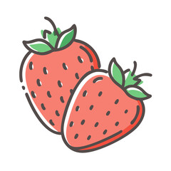 strawberry icon, strawberry vector illustration-simple illustration of strawberry, perfect for strawberry logos and icons