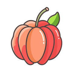 surinam cherry icon, surinam cherry vector illustration-simple illustration of surinam cherry, perfect for surinam cherry logos and icons