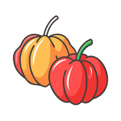 surinam cherry icon, surinam cherry vector illustration-simple illustration of surinam cherry, perfect for surinam cherry logos and icons