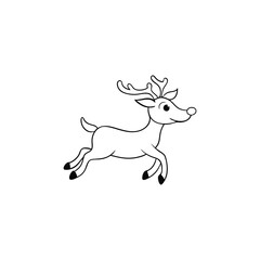 reindeer with a christmas tree