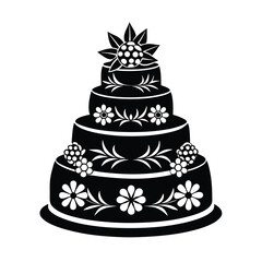 wedding cake vector illustration