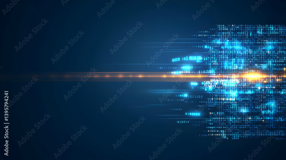 Aufkleber abstract digital data stream background