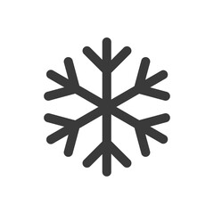 Snowflake icons outline style representing cold, winter, ice, weather, snow, and freezing temperature in minimal flat vector design