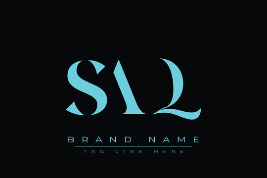 SAQ abstract letter logo design. This logo is designed by three abstract letters.