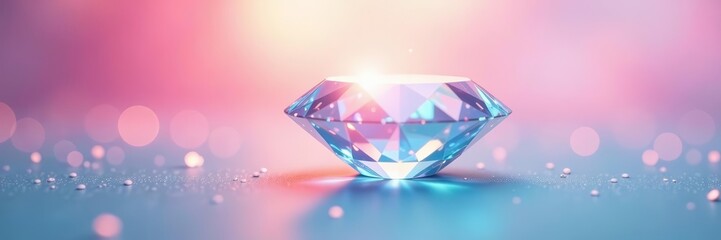 Delicate pastel diamond formation for peaceful design, soft, pastel