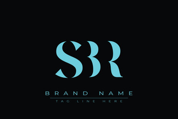 SBR abstract letter logo design. This logo is designed by three abstract letters.