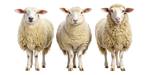 Fototapeta premium sheep-set isolated on white background PNG