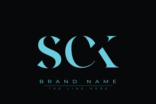 SCK abstract letter logo design. This logo is designed by three abstract letters.