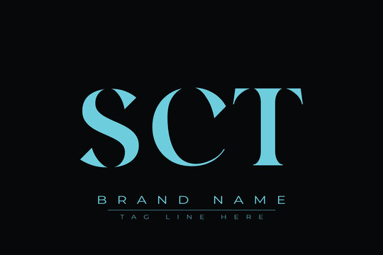 SCT abstract letter logo design. This logo is designed by three abstract letters.