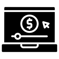 Bold Glyph Paid Media Icon