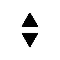 up and down triangle button icon vector