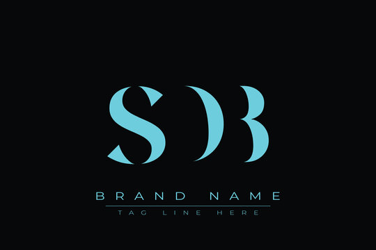 SDB abstract letter logo design. This logo is designed by three abstract letters.