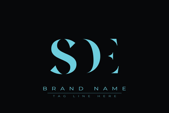 SDE abstract letter logo design. This logo is designed by three abstract letters.