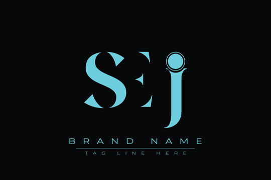 SEJ abstract letter logo design. This logo is designed by three abstract letters.