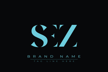 SEZ abstract letter logo design. This logo is designed by three abstract letters.