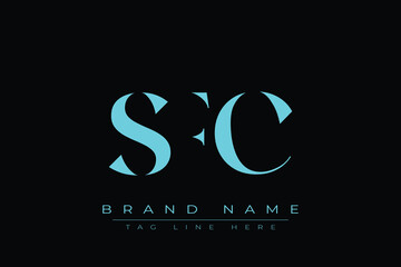 SFC abstract letter logo design. This logo is designed by three abstract letters.