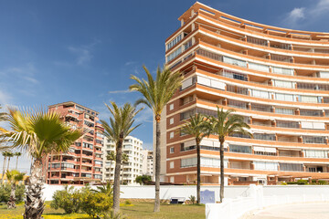 Own and rent apartments in Spain. Construction of new housing estates. Concept of Spanish housing...