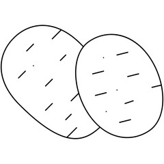 Potatoes single vector illustration icon