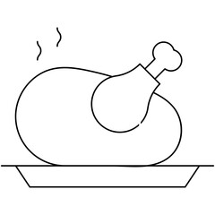 Turkey single vector illustration icon