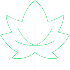 Autumn Leaf single vector illustration icon