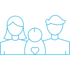 Family single vector illustration icon