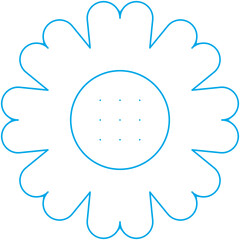 Flower single vector illustration icon