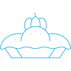 Pumpkin Pie single vector illustration icon