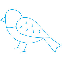 Sparrow single vector illustration icon