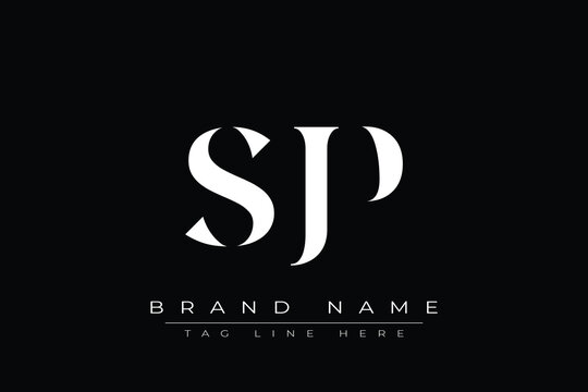 SJP abstract letter logo design. This logo is designed by three abstract letters.