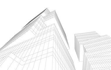 Abstract architectural background vector illustration