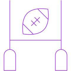 Rugby Match single vector illustration icon