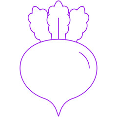 Beetroot single vector illustration icon