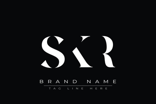 SKR abstract letter logo design. This logo is designed by three abstract letters.
