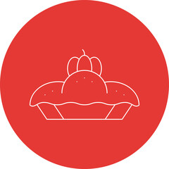 Pumpkin Pie single vector illustration icon