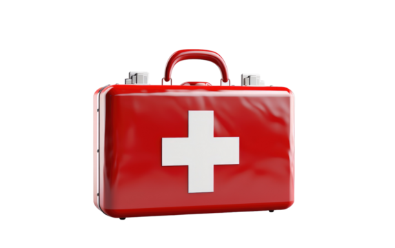 first aid kit isolated on white background 