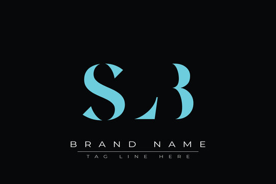 SLB abstract letter logo design. This logo is designed by three abstract letters.