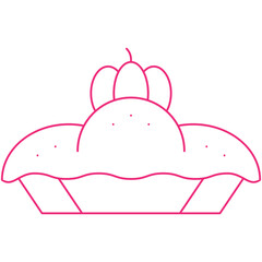 Pumpkin Pie single vector illustration icon